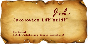 Jakobovics László névjegykártya